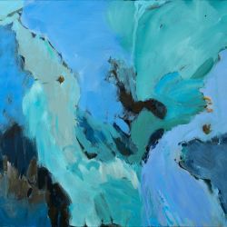 Bleu Serein 80x100 - Acryl auf Leinen 2024