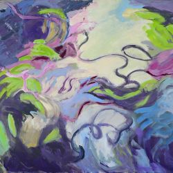 Schlingengewirke 70x80 - Acryl auf Leinen 2025